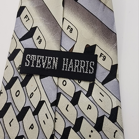 Set of two vintage computer ties mouse keyboard Steven Harris Ralph Marlin 1990s - Picture 7 of 8